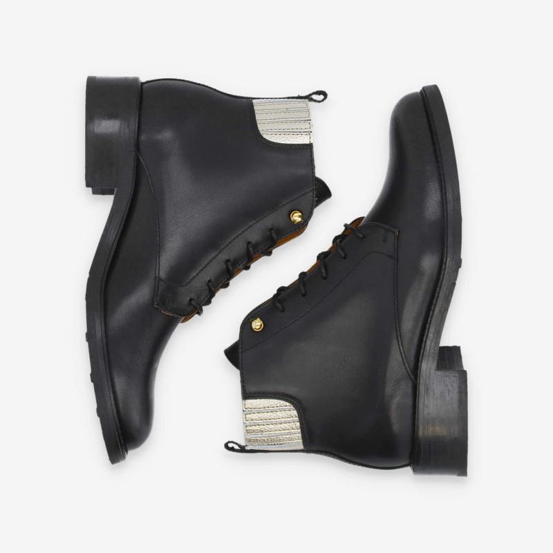 CANDIDE DESERT BOOTS - NAPPA/FUTURA  -  NOIR/DORE